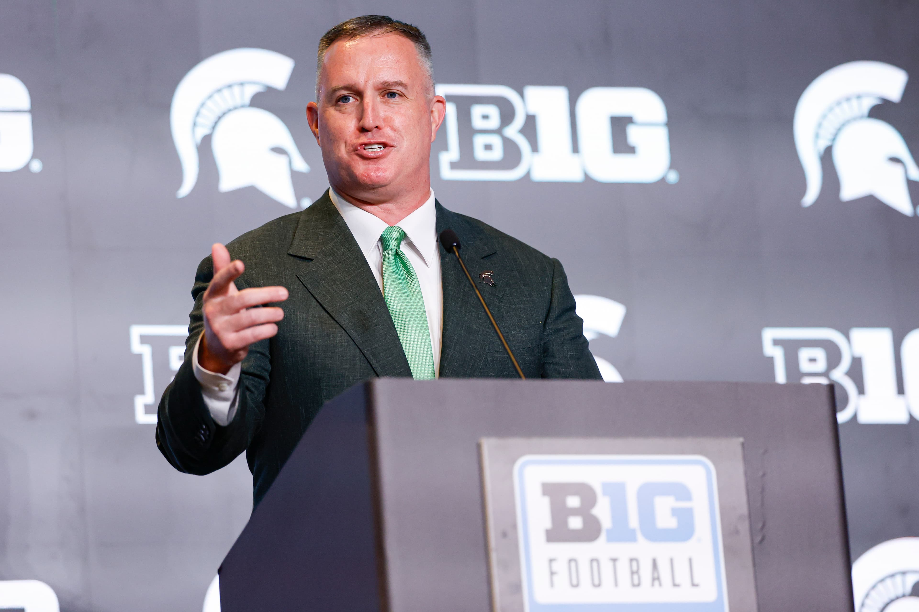 OPINION: Pat Fitzgerald won Big Ten Media Days – and may have sold Michigan State fans on coming back article image about Michigan State Football