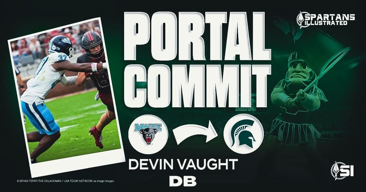 Michigan State gets a transfer portal commitment from Maine DB Devin Vaught