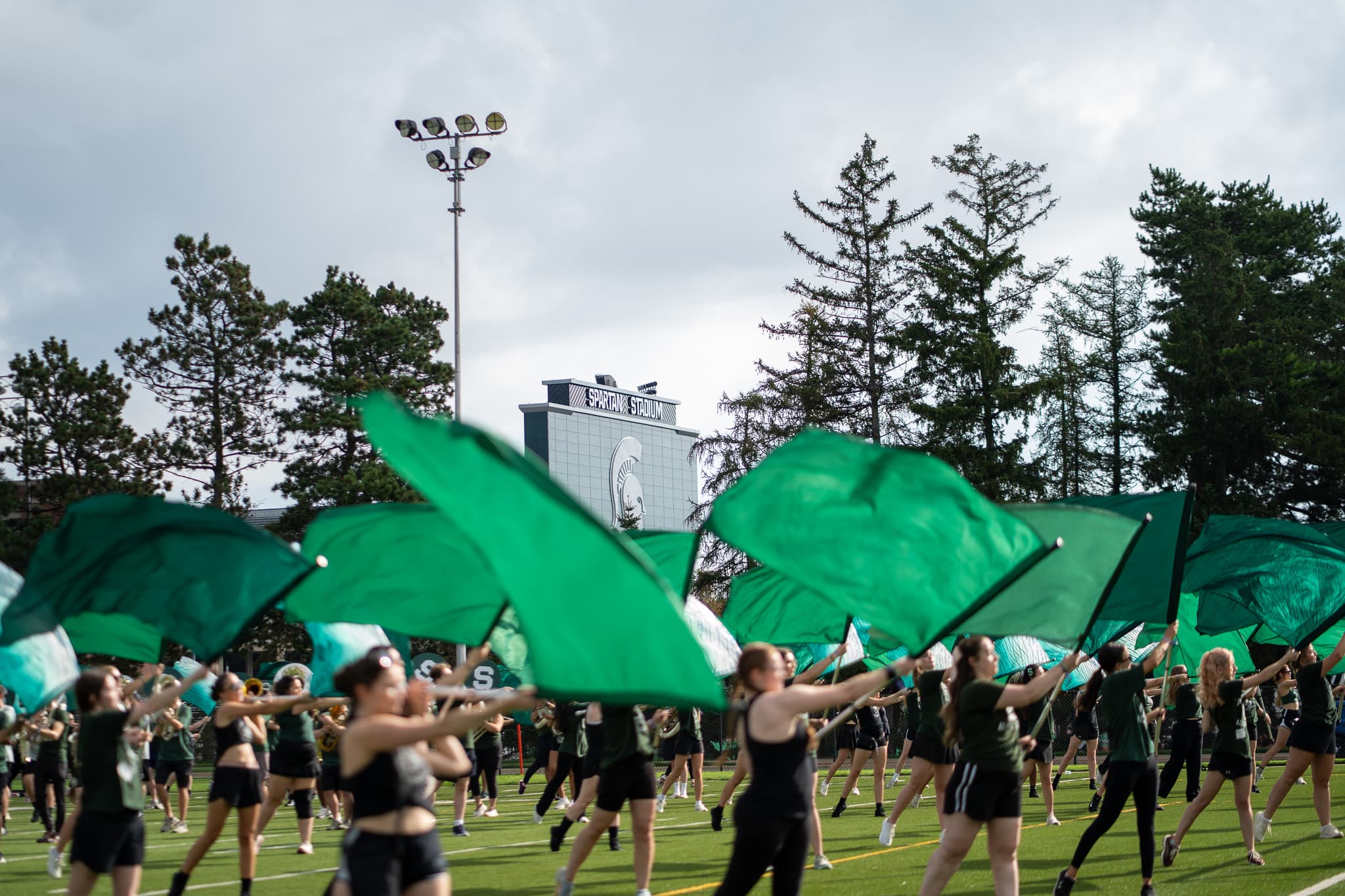 Celebrating 50 years of Color Guard in the Spartan Marching Band