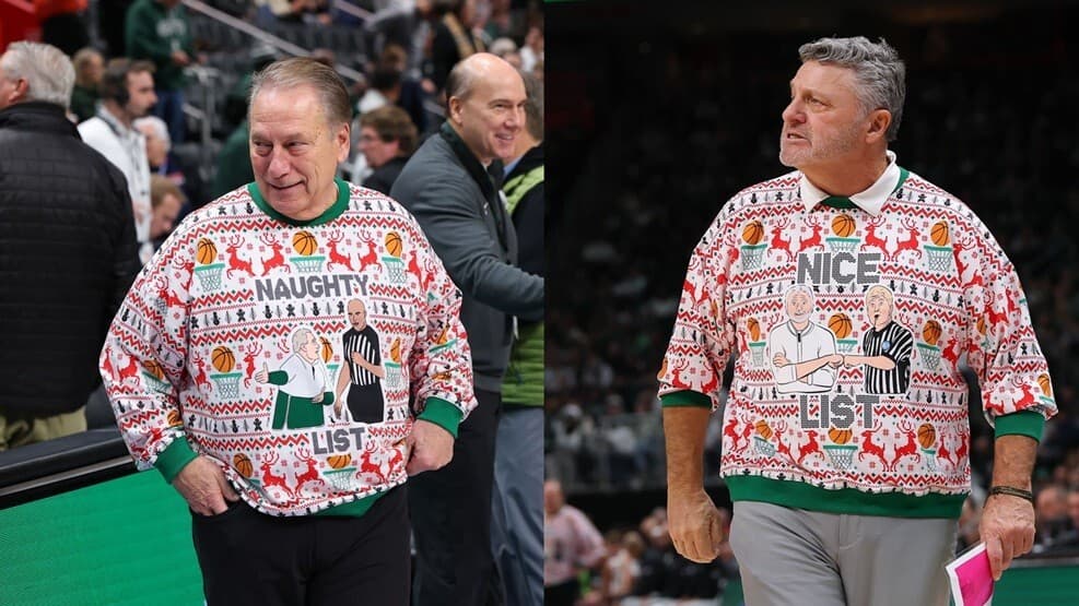 Tom Izzo and Greg Kampe shared the podium for a joint press conference following their matchup in Detroit article image about Michigan State