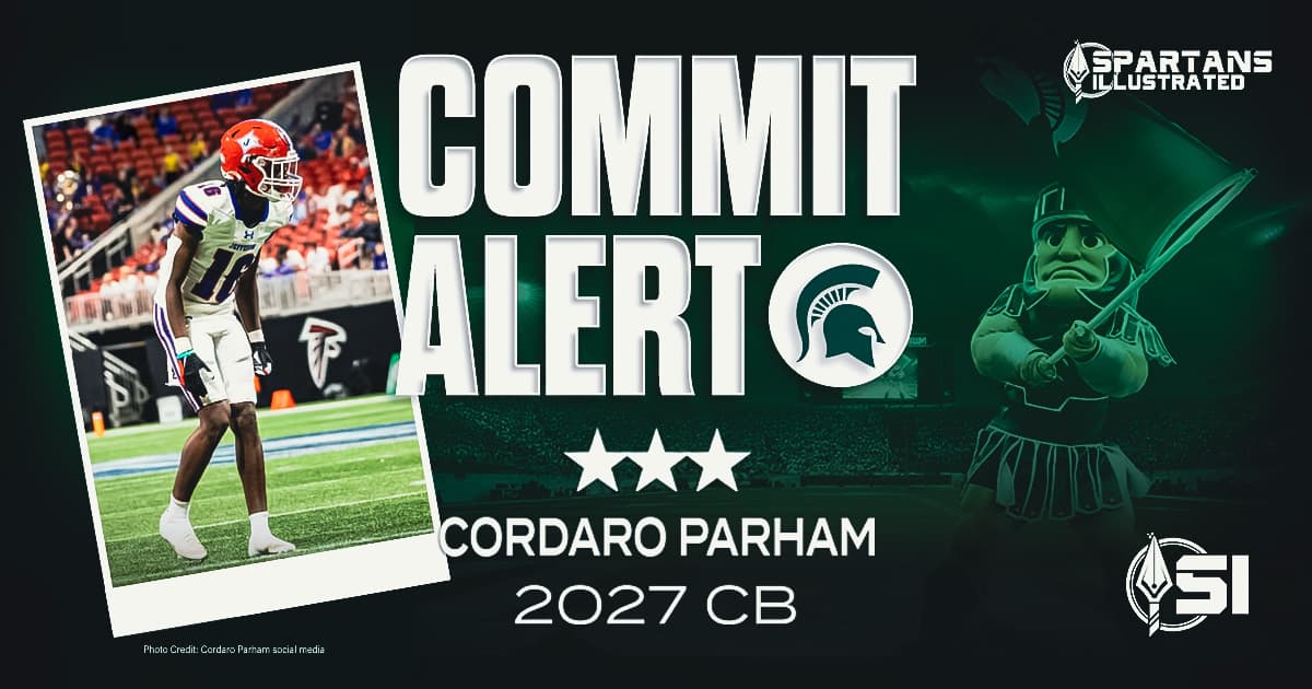 Michigan State's early push for Cordaro Parham pays off as the DB commits to the Spartans article image from Spartans Illustrated