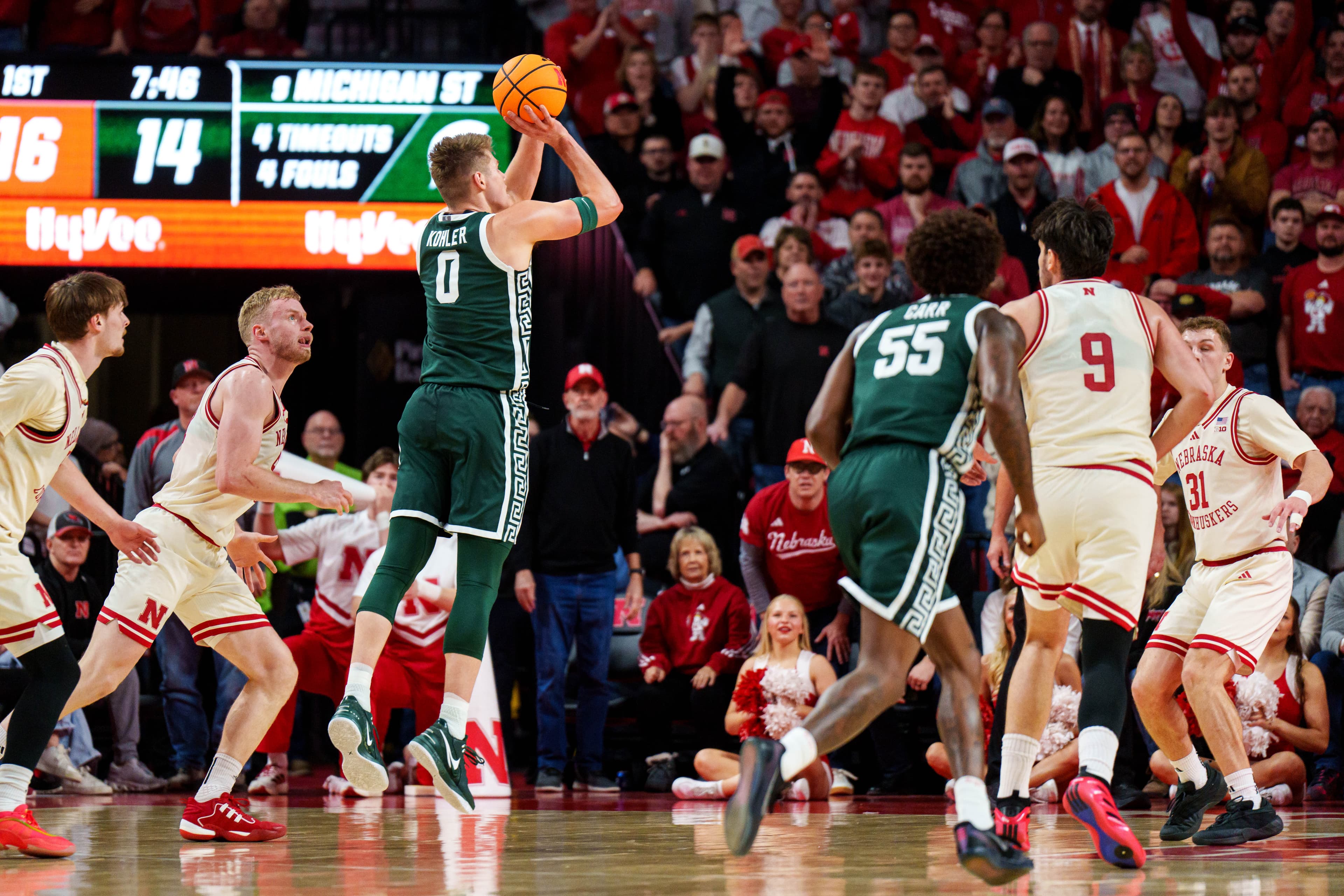 No. 9 Michigan State suffers mistake prone 58-56 loss at No. 13 Nebraska article image about Big Ten