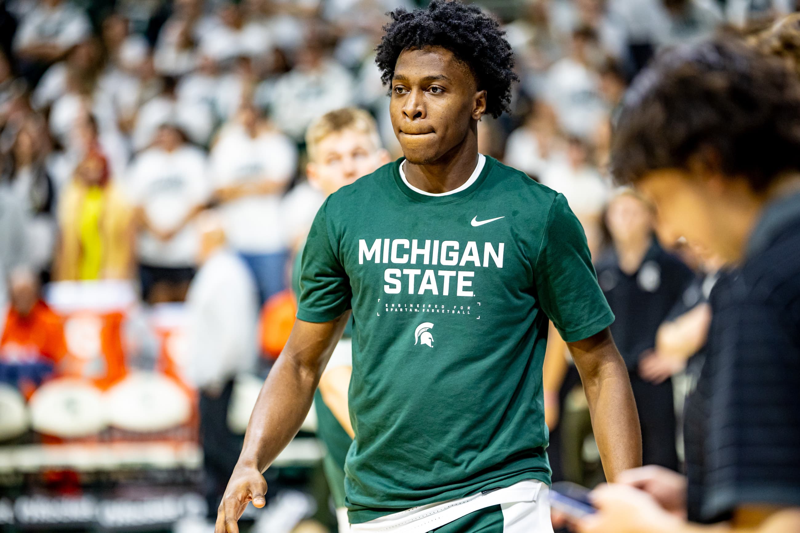 Michigan State grinds out a victory over No. 14 Arkansas in front of a rowdy Breslin Center crowd article image about Basketball