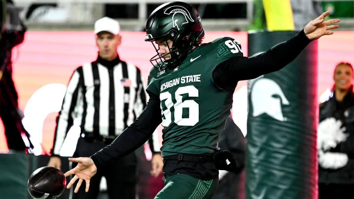 Michigan State punter Ryan Eckley selected in round six of 2026 NFL Draft by Baltimore Ravens