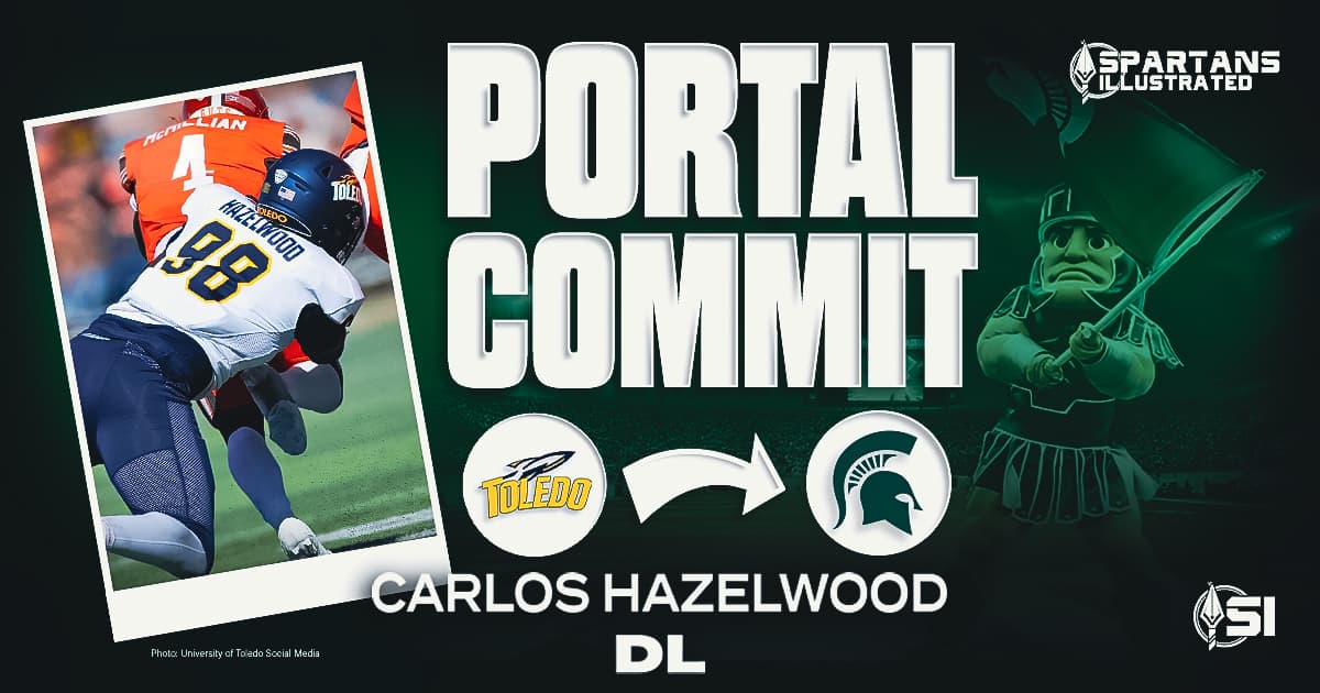 Toledo transfer defensive tackle Carlos Hazelwood commits to Michigan State