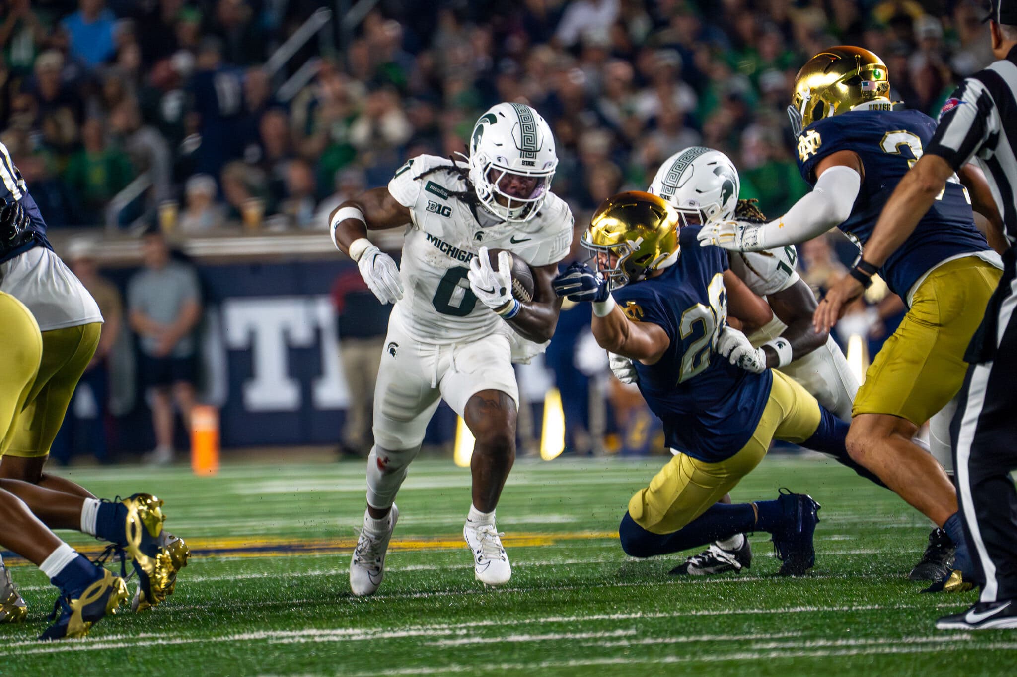 STOCK REPORT: Risers and fallers from Michigan State's 27-10 road loss to Notre Dame article image about MSU