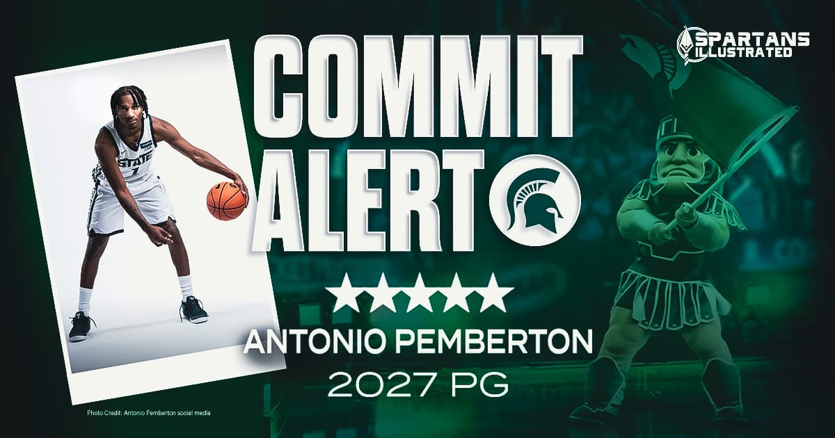 Michigan State lands the commitment of 2027 five-star point guard Antonio Pemberton article image about Tom Izzo
