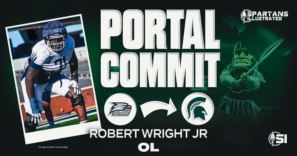 Michigan State adds Georgia Southern OL Robert Wright Jr. from transfer portal article image from Spartans Illustrated