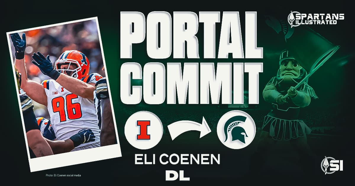 Illinois transfer DL Eli Coenen commits to Michigan State article image about Pat Fitzgerald