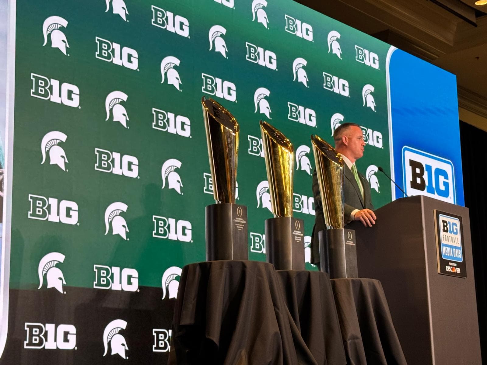Pat Fitzgerald sets Big Ten title expectations at Michigan State ahead of first season article image about Big Ten Media Days