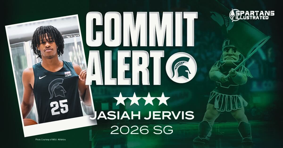Michigan State men's basketball lands commitment from priority 2026 four-star SG Jasiah Jervis article image about Tom Izzo
