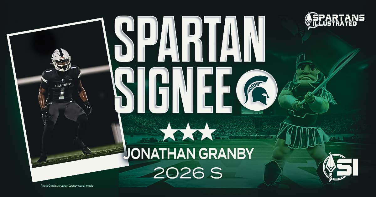 2026 three-star athlete/safety Jonathan Granby signs with Michigan State article image about Michigan State Football